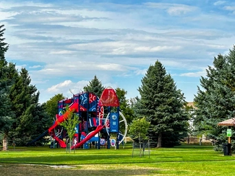 Evans Park public playground in Spearfish, South Dakota.