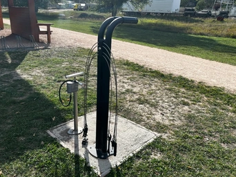 The bike repair station on the Mickelson Trail at the Pringle South Dakota trailhead.