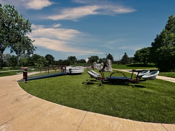 All abilities playground at Legacy Commons part of Memorial Park in Rapid City, South Dakota.
