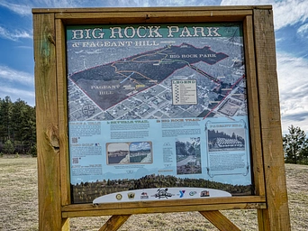 Big Rock Park information board in Custer, South Dakota.