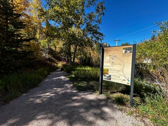 The Savoy Trail sign in Spearfish Canyon South Dakota.