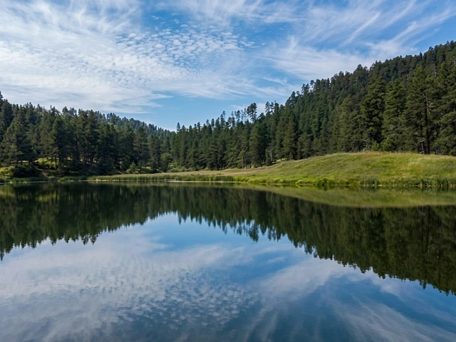 Cook Lake in the Black Hills just north of Sundance, Wyoming. Fishing, kayaking, and camping.