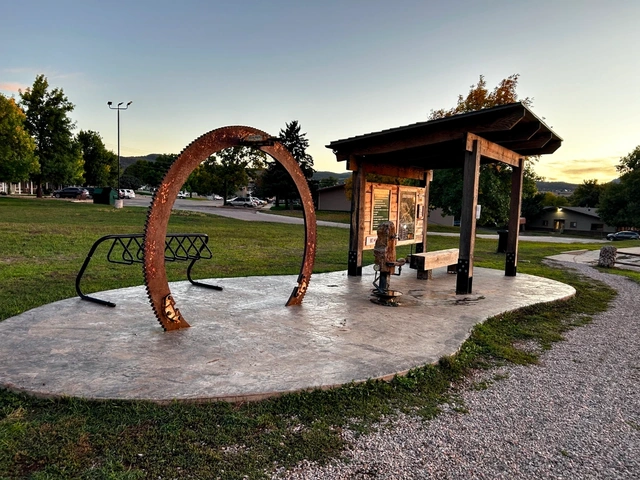 Bike repair and information station at the Lookout Mountain trailhead in Spearfish, South Dakota.