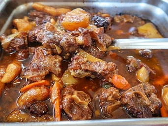 Authentic, ox tail soup at A&D Jamaican in Rapid City, SD. Authentic menu items.