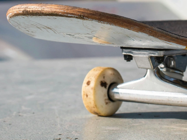 Skateboard in concrete skate park - representing Spartan Park in Spearfish, SD.