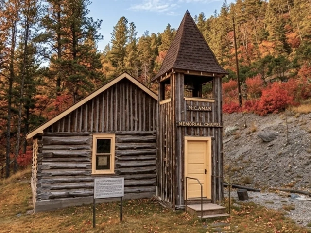 The Memorial Chapel in Mystic Ghost Town, South Dakota.
