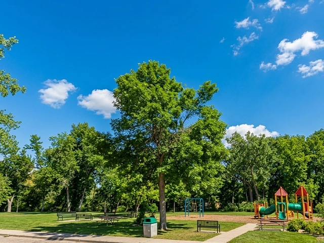 Brady Park in Spearfish, South Dakota - Playground and picnic area.