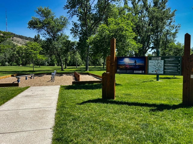 The balance and slack line area at Sioux Park in Rapid City, South Dakota.