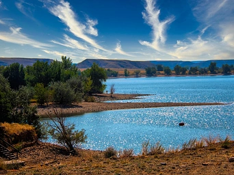 Angostura Reservoir just southeast of Hot Springs, South Dakota.
