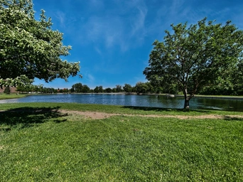Lake at Memorial Park near the Monument in Rapid City, SD.
